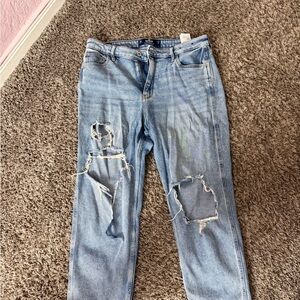 Hollister Light Blue Distressed Boyfriend Jeans